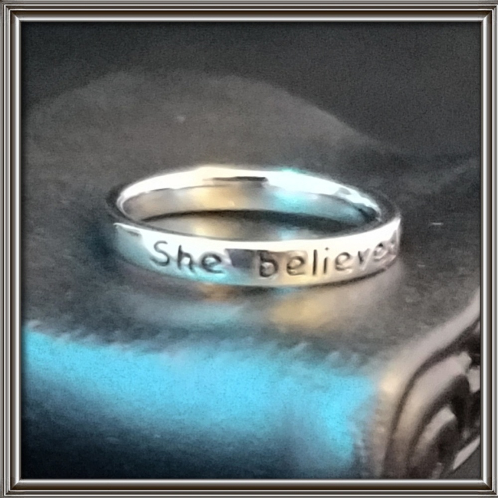 She believed ring, .925 genuine sterling silver